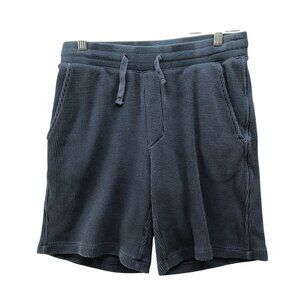 L.L. Bean Waffle Lounge Shorts Mens S Navy Blue Sweat Shorts 8''